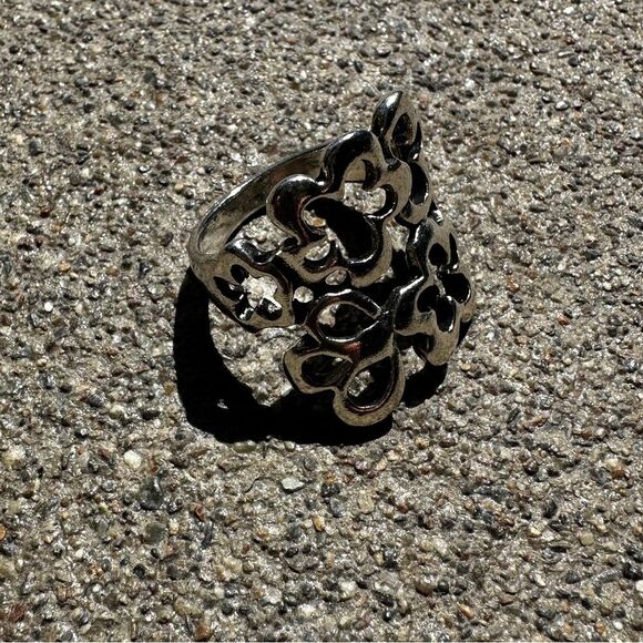 NEW Silver Floral Fashion Ring Hippie Boho Nature Lover Size 8.75 - Picture 11 of 13